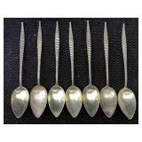 7 Vtg Sterling Spoon Set, Tw 108.8g