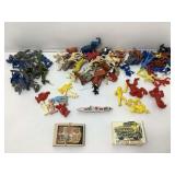 Asstd animals, soldiers, plastic figures & more