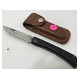 Case XX 2138 Folding Knife w/ Leather Belt Sheath