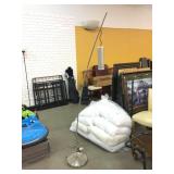 Modern Stainless Pendant Floor Lamp 7ft tall