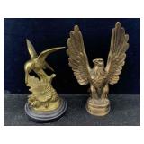 Vtg Brass Hummingbird & Eagle, 7 in tall