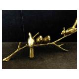 Vtg Brass sculpture, figurine of birds