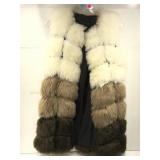 Multi color faux fur vest, looks like sz medium