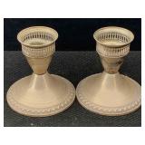 Weighted Sterling Candle Holders, Tw 342.3g By