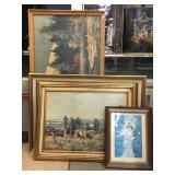 Framed Prints - most vintage - largest approx.