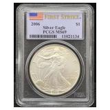 2006 Silver Eagle Pcgs Ms69