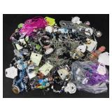 New Bag Of Costume Jewelry W/chunky Necklaces,