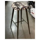 Cow Print Stool Microsuede