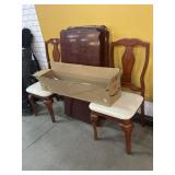 Pair 4ft Wood Tables with Legs and 2 Chairs
