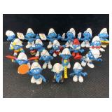Vtg Smurf figures, assorted