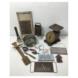 Vtg Columbia Kitchen Scale and Asstd Kitchen