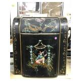 Vtg Hand Painted Tin Grain/Coffee Pantry Storage