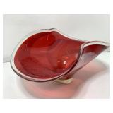 Art Glass Bowl 14x9.5x7in H