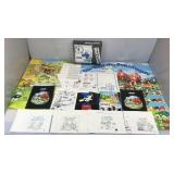 Vtg Smurf Wall clock posters & more
