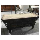 Antique Asian Entry Bench with Drawers - approx.