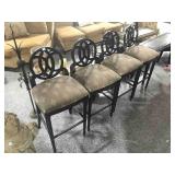 Set 4 Bar Stool Chairs - Some wear on cushions