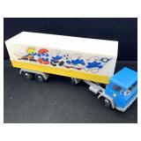 Vtg NIP Smurf Cab & Trailer, 16 in long