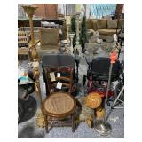 Haitian Antique Colonial Cane Seat Chair, Floor