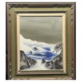 Blackburn Signed 1967 Painting On Canvas. Sea