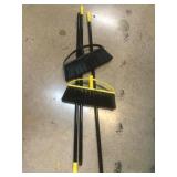 5 New Brooms - Metal Shaft - Black/Yellow