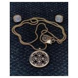 Michael Kors Necklace W/sterling Earrings, 16in