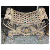 Metal Bustle Bench Antique Style Garden Decor