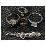 Sterling Rings, 10.7g, Sz 9, 3 And More