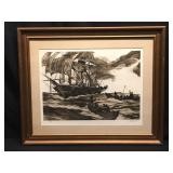 Jack Coughlin Signed Original 1977 Etching.