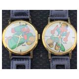 2 Vtg Bulls Cartoon Watches, Not Currently Running