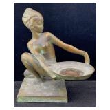 Original Frankart Art Deco, kneeling nude