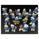 Vtg Smurf figures, assorted