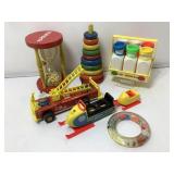 Vtg Fisher Price & Playskool toys, mini fire