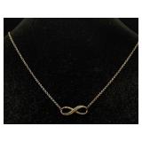 Sterling Infinity Pendant Necklace, 18 In Long