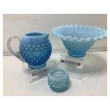 Fenton Blue Opalescent Art Glass