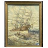 Antique Pearl Stevens Painting On Paper Dated