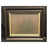 Vtg Sterling Silver Silhouette Schooner Yacht