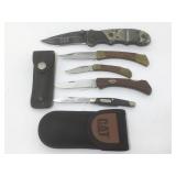Asstd Pocket Knives. Buck Knife 303C is Damaged.