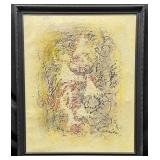 Blackburn Signed (On Verso) 1967 Painting On