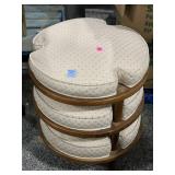 Asian Small Padded Stacking Chairs - 3pcs