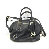 Michael Kors Black Leather Bedford Satchel w/