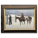 Frederic Remington Print On Paper 25x33