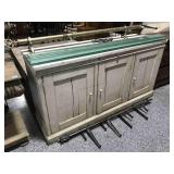 Rustic Bar with Glass Shelves - Industrial style