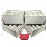 4 NIB Chick on the Go fabric storage boxes.