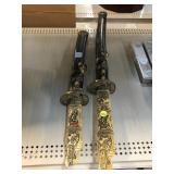 Pair display swords. Dragon handle