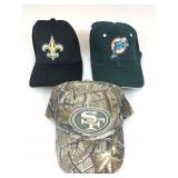 Assorted hats. Some NOS.Football sports
