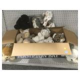 Stuffed plush animals.
