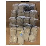 10 new pair slide on shoes. Assorted sizes