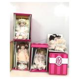 4 Marie Osmond collectible dolls. Tiny tots.