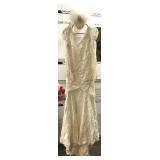Vintage dress with custom headpiece and veil