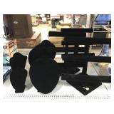 8 velvet lined jewelry displays. Assorted